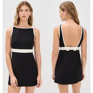 LOVESHACKFANCY Catrice Dress Black & White Mini Backless 2